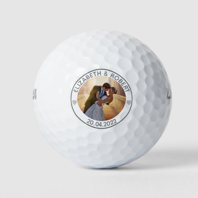 Create Your Own Wedding Personalised Photo Golf Balls (Front)