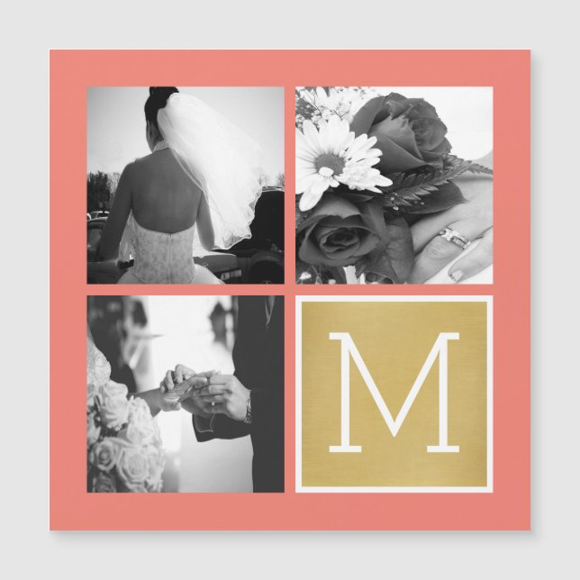 Create Your Own Wedding Photo Collage Monogram (Front)