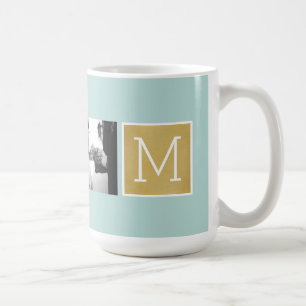 Create Your Own Wedding Photo Collage Monogram Coffee Mug
