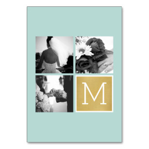 Create Your Own Wedding Photo Collage Monogram Table Number