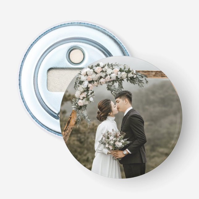 Create Your Own Wedding Photo Couple Bottle Opener (Front)