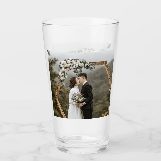 Create Your Own Wedding Photo Glass (Front)