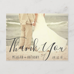 Create Your Own Wedding Photo Thank You Postcard