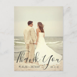 Create Your Own Wedding Photo Thank You Postcard