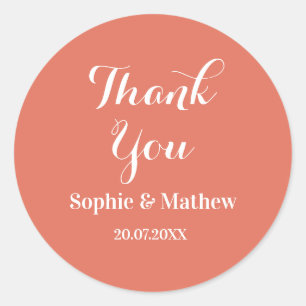 Create Your Own Wedding Thank You  Classic Round Sticker