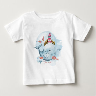 Create Your Own Whale Fish Lighthouse Undersea Baby T-Shirt