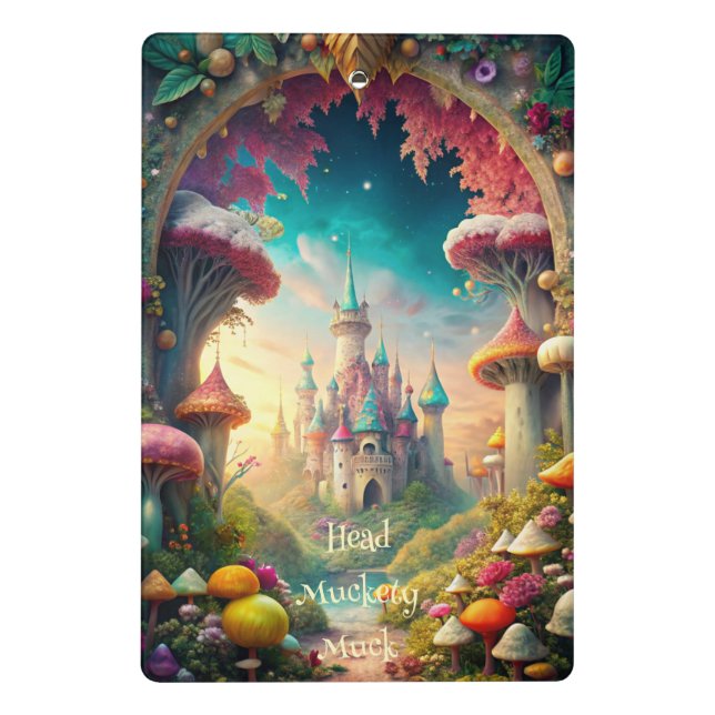 Create Your Own Whimsical Castle Garden Mini Clipboard (Back)