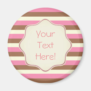 Create Your Own - Whimsical Neapolitan Stripes Magnet