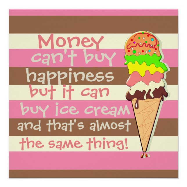 Create Your Own - Whimsical Neapolitan Stripes Poster (Front)