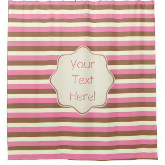 Create Your Own - Whimsical Neapolitan Stripes Shower Curtain