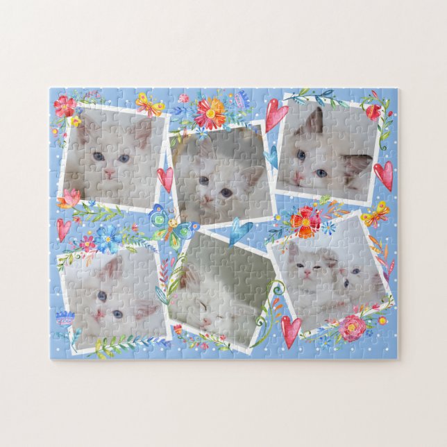 Create Your Own Whimsical Photo Collage Template Jigsaw Puzzle (Horizontal)