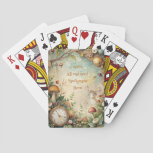 Create Your Own Whimsical Rabbit Garden Playing Cards