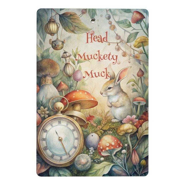 Create Your Own Whimsical Rabbit Hutch Mini Clipboard (Back)