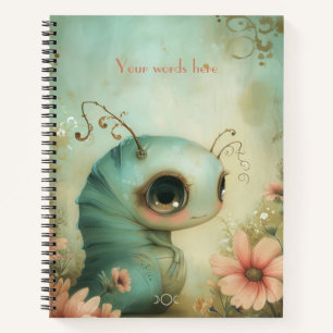 Create Your Own Whimsical Sweet Caterpillar Floral Notebook