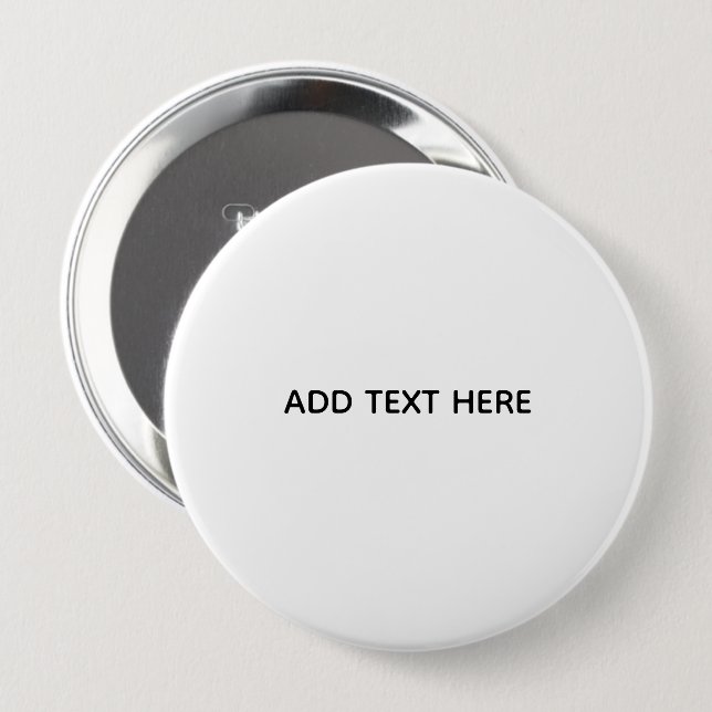 Create Your Own White  10 Cm Round Badge (Front & Back)