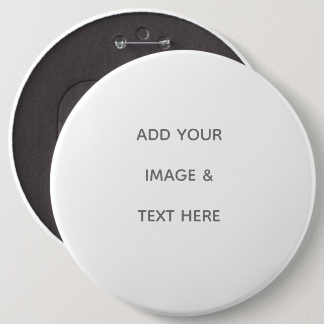 Create Your Own white  6 Cm Round Badge (Front & Back)