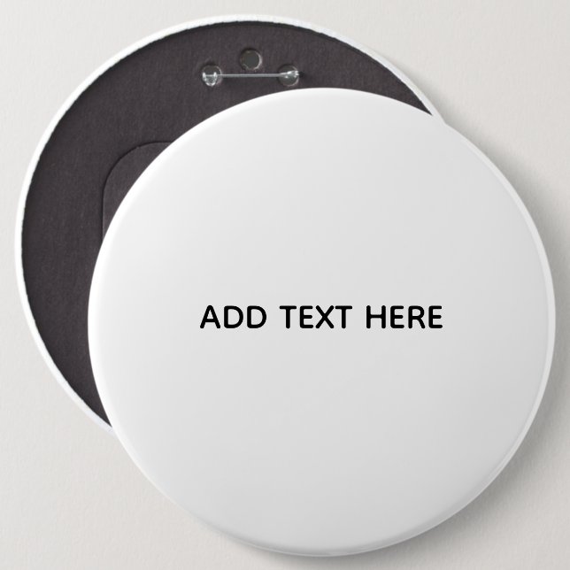 Create Your Own White  6 Cm Round Badge (Front & Back)