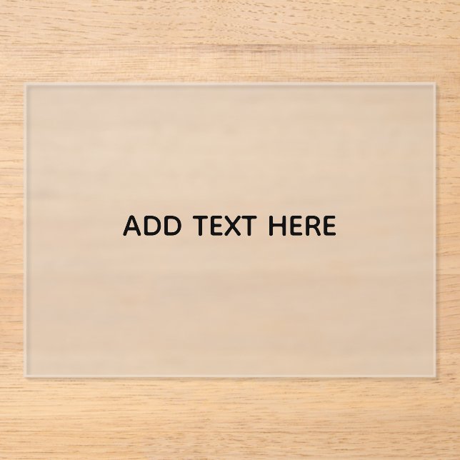 Create Your Own White  Acrylic Invitations (Front)