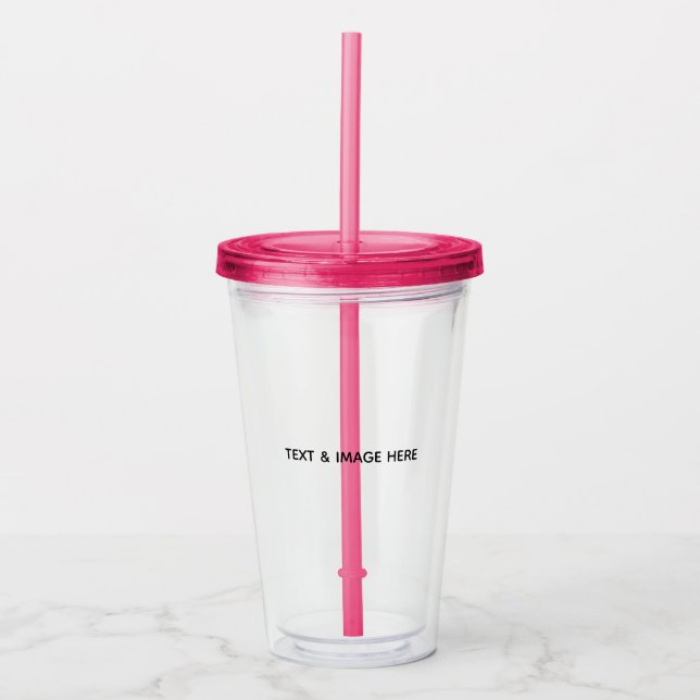Create Your Own white Acrylic Tumbler (Front)