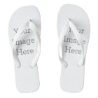 Create Your Own White Adult Flip Flops
