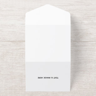 Create Your Own white All In One Invitation