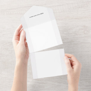 create your own white all in one invitation