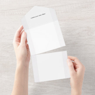create your own white all in one invitation