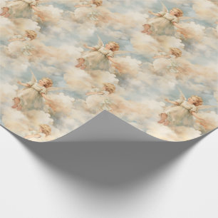 Create Your Own White Angels Wrapping Paper
