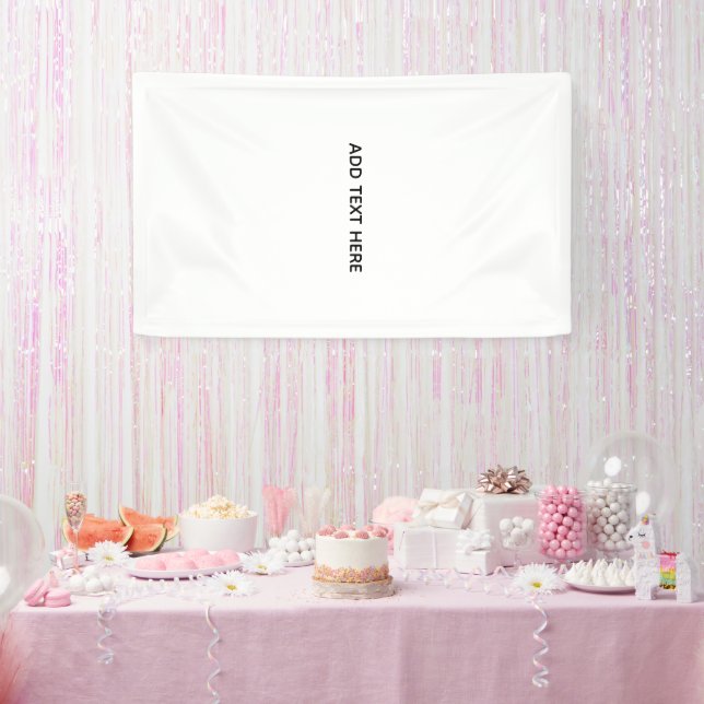 Create Your Own White  Banner (Party)
