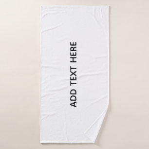 Create Your Own White  Bath Towel