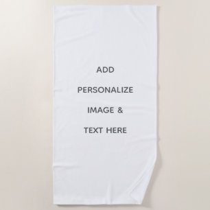 Create Your Own white Beach Towel