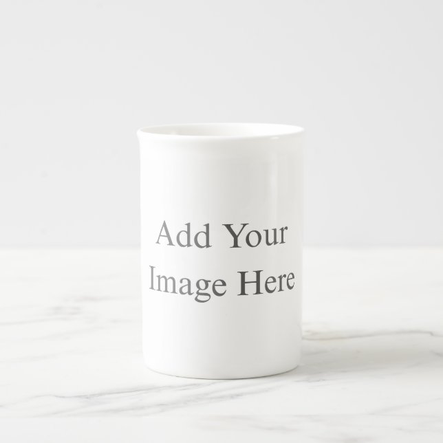 Create Your Own white  Bone China Mug (Front)