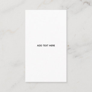 Create Your Own White Business Card