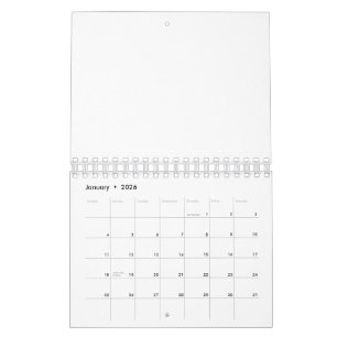 Create Your Own white Calendar