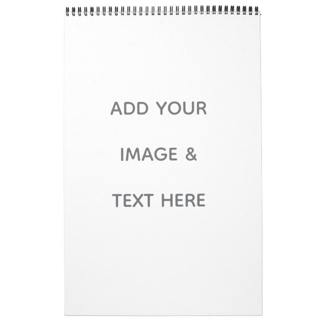 Create Your Own white  Calendar (Cover)