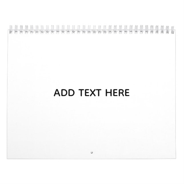 Create Your Own White  Calendar (Cover)