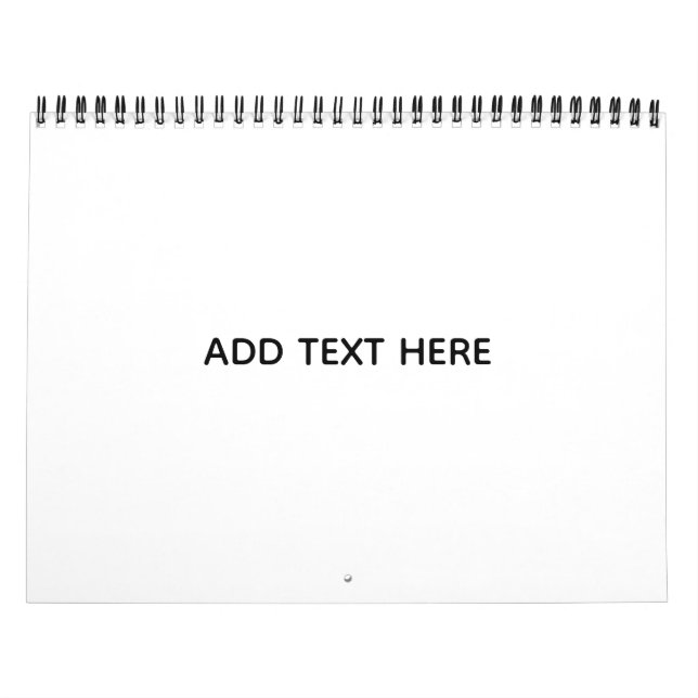 Create Your Own White  Calendar (Cover)