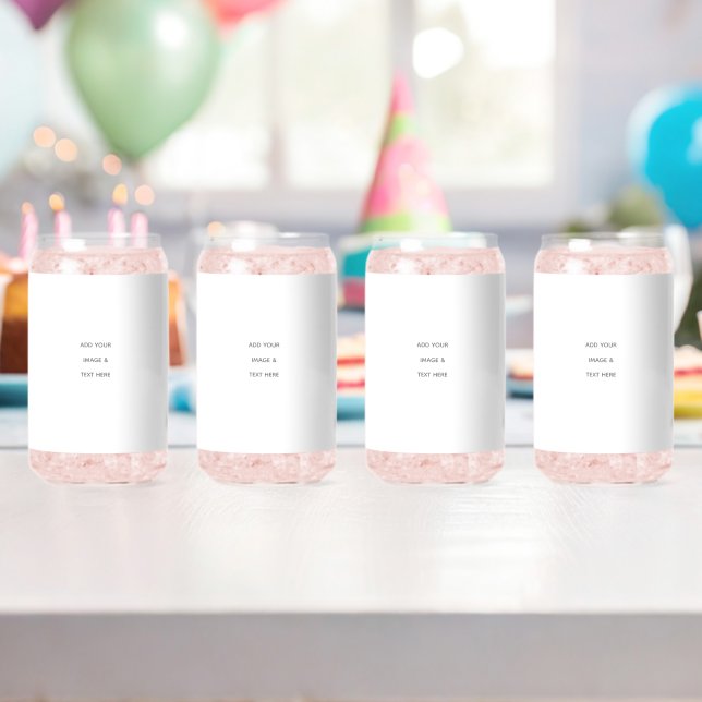 Create Your Own white  Can Glass (Insitu (Birthday))