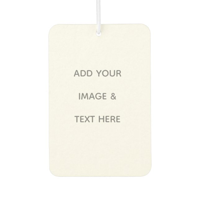 Create Your Own white  Car Air Freshener (Front)