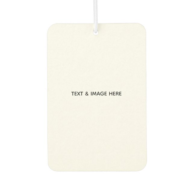 Create Your Own white Car Air Freshener (Front)