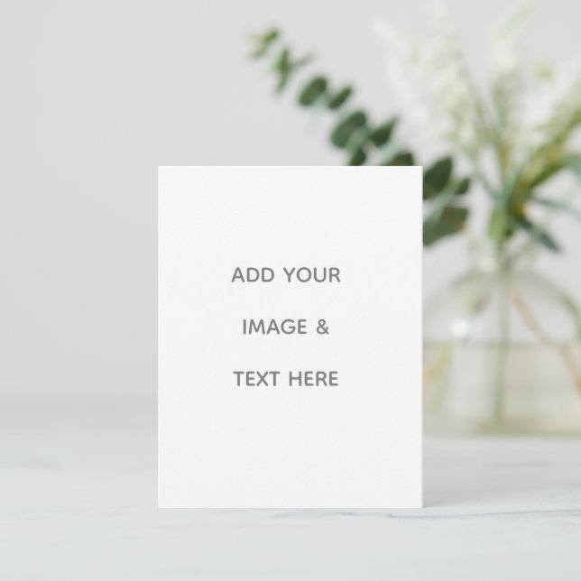 Create Your Own white  Card (Standing Front)