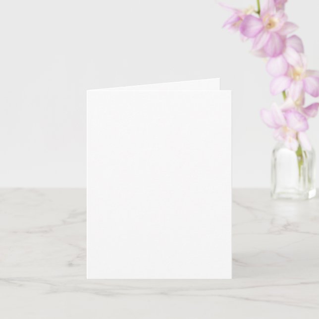 Create Your Own white Card (Orchid)