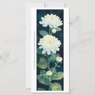Create Your Own White Carnations Bookmark Card