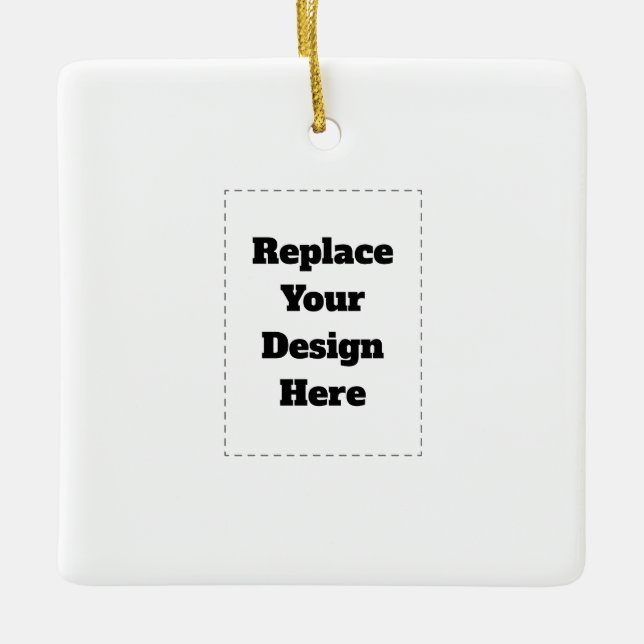 Create Your Own white  Ceramic Ornament (Front)