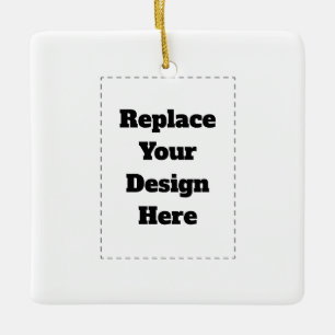 Create Your Own white Ceramic Ornament