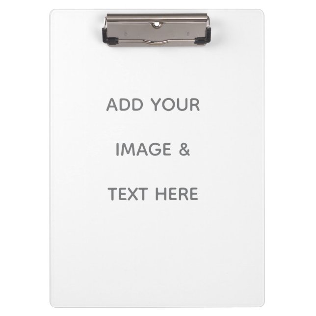 Create Your Own white  Clipboard (Front)