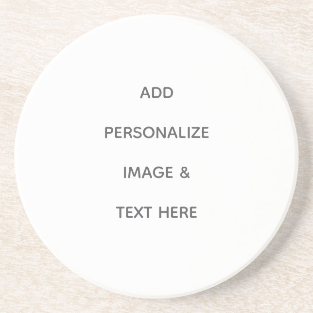 Create Your Own white  Coaster (Front)