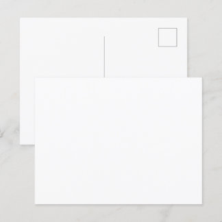 Create Your Own White Custom Announcement Postcard