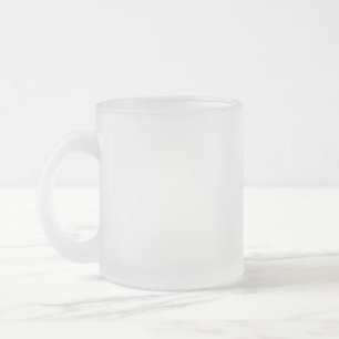 Create Your Own White Custom Frosted Glass Coffee Mug