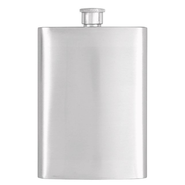Create Your Own White Custom Hip Flask (Front)
